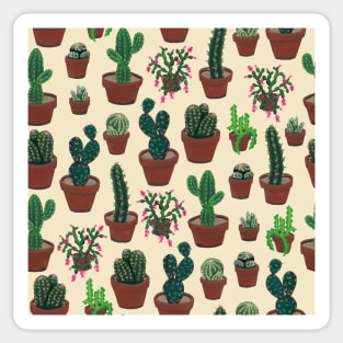 Gouache Cacti Pattern Sticker